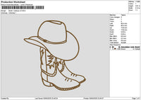 Boots Cowboys V2 Embroidery File 6 sizes