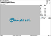 Bootytext Embroidery File 6 sizes