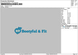 Bootytext Embroidery File 6 sizes
