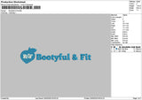 Bootytext Embroidery File 6 sizes