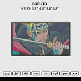 Boruto Embroidery File 4 size