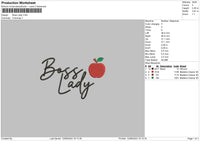 Bosstext Embroidery File 6 sizes