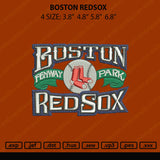 Boston Redsox Embroidery File 4 size