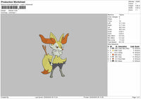 Braixen Pokemon Embroidery File