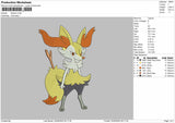 Braixen Pokemon Embroidery File