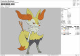 Braixen Pokemon Embroidery File