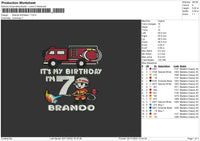 Brando Birthday Embroidery File 6 sizes