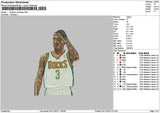Player Brandon Embroidery File 6 sizes