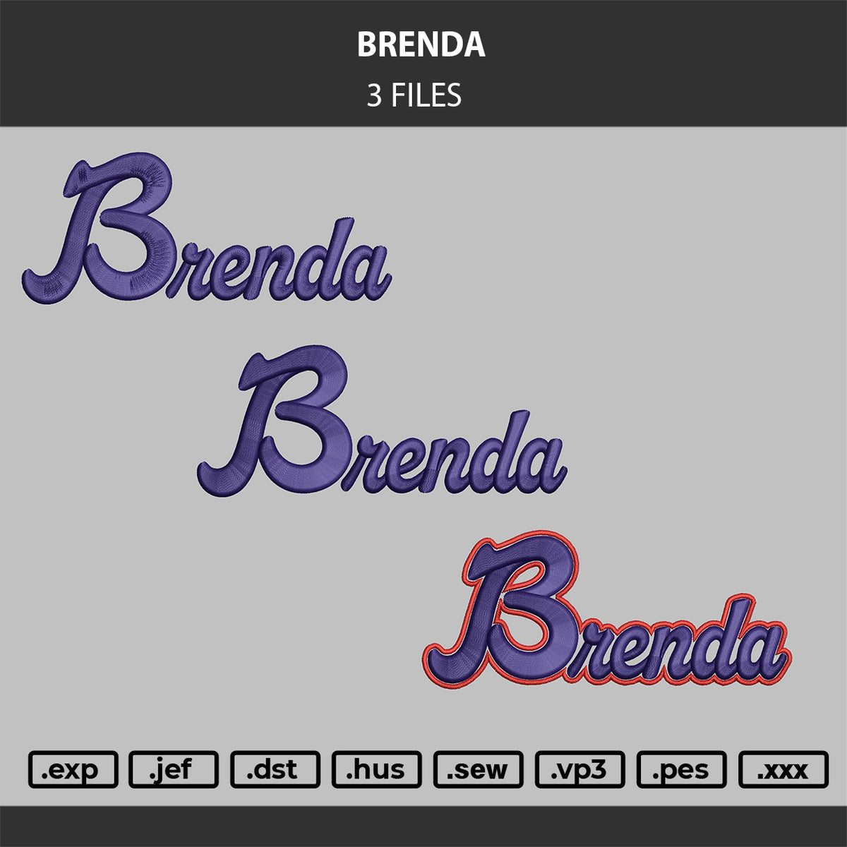 Brenda  Embroidery Machine Design Files