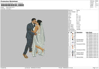 Bride Photo Embroidery File 5 sizes