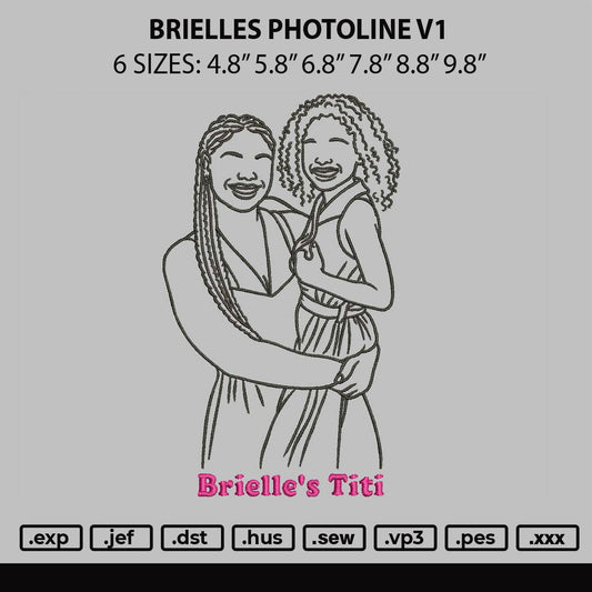 Brielles Photoline V1 Embroidery File 6 sizes