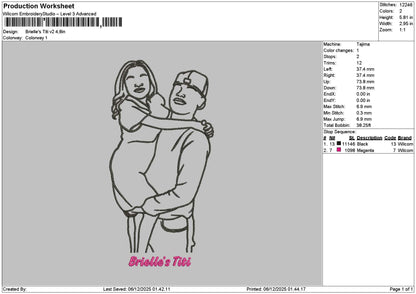 Brielles Photoline V2 Embroidery File 6 sizes