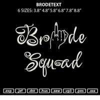 Brodetext Embroidery File 6 sizes