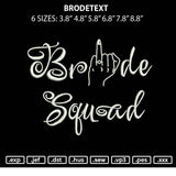 Brodetext Embroidery File 6 sizes