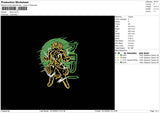 Broly Embroidery File 6 sizes