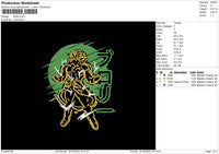 Broly Embroidery File 6 sizes