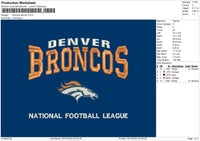 Broncos Denver Embroidery File 6 sizes