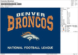 Broncos Denver Embroidery File 6 sizes