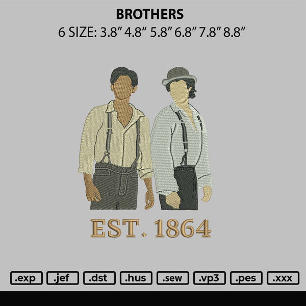 Brothers Embroidery File 6 sizes