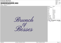 Brunch Embroidery File 6 sizes