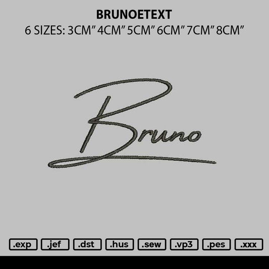 Brunotext Embroidery File 6 sizes