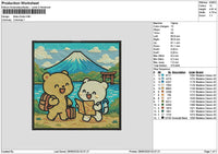 Bears Square 2806 Embroidery File 6 sizes