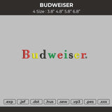 Budweiser Embroidery File 4 size