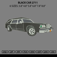 Black Car 2711 Embroidery File 6 sizes