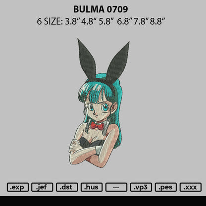 Bulma 0709 Embroidery Machine Design File 6 sizes