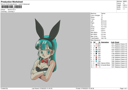 Bulma 0709 Embroidery Machine Design File 6 sizes