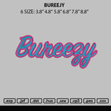 Bureejy Embroidery File 6 sizes