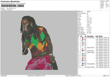 Burna Boy Embroidery File 5 sizes