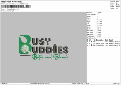 Busytext 1806 Embroidery Machine Design File 6 sizes