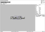 Buttertext Embroidery File 6 sizes