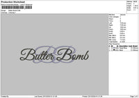 Buttertext Embroidery File 6 sizes