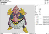 Buu Embroidery File 6 sizes