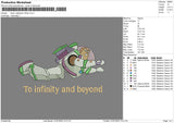 Buzz Lightyear Infinity Embroidery File 6 sizes