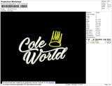 Cole World Embroidery File 4 size