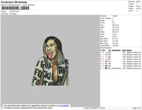 Cardi B Embroidery File 4 size