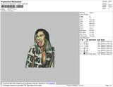 Cardi B Embroidery File 4 size