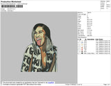 Cardi B Embroidery File 4 size