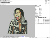 Cardi B Embroidery File 4 size