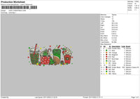 Cafe Xmas Embroidery File 6 sizes