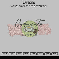 Cafecioto Embroidery File 6 sizes