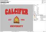 Calcifer Embroidery File 6 sizes