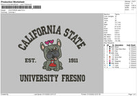 California State Embroidery File 6 sizes