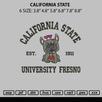 California State Embroidery File 6 sizes