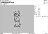 Callie Dog Embroidery File 6 sizes