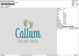 Callumtext Embroidery File 6 sizes