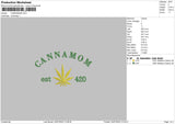 Cannamom Embroidery File 4 Sizes